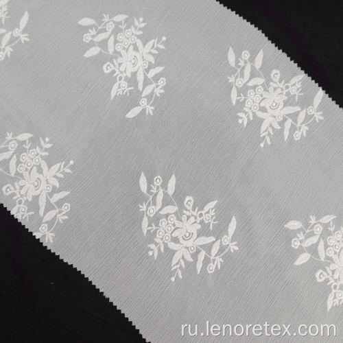 Хлопковый цветочный узор 100% полиэстер белый тюль ткань